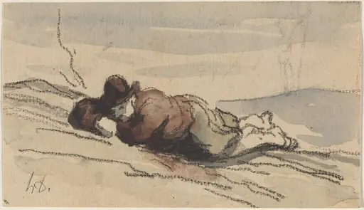 Rest in the Country (Sancho Panza), by Honoré Daumier