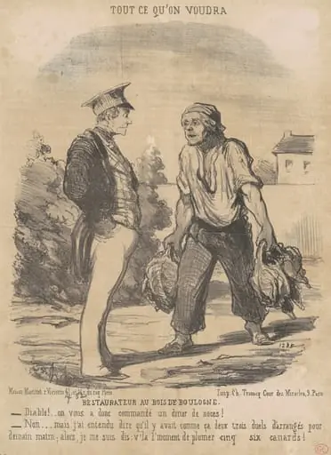 Restaurateur au Bois de Boulogne, by Honoré Daumier