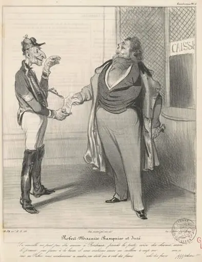 Robert Macaire banquier et juré, by Honoré Daumier