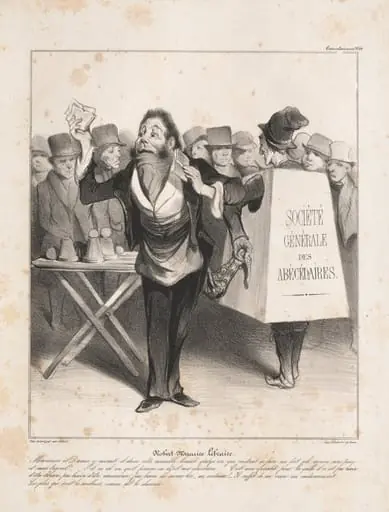 Robert Macaire Bookseller, by Honoré Daumier