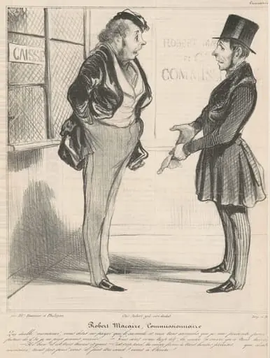 Robert Macaire commissionnaire, by Honoré Daumier