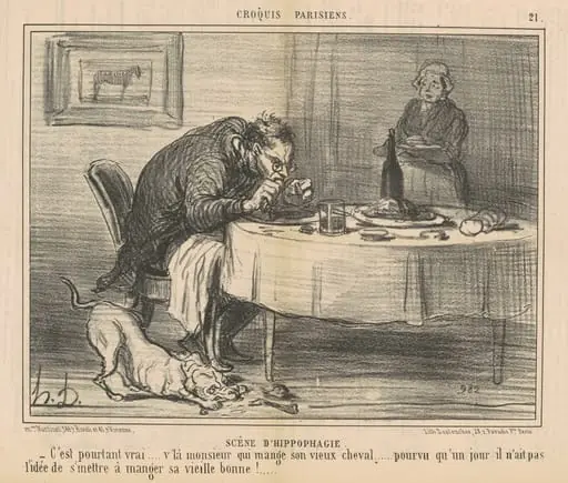 Scène d'Hippophagie, by Honoré Daumier