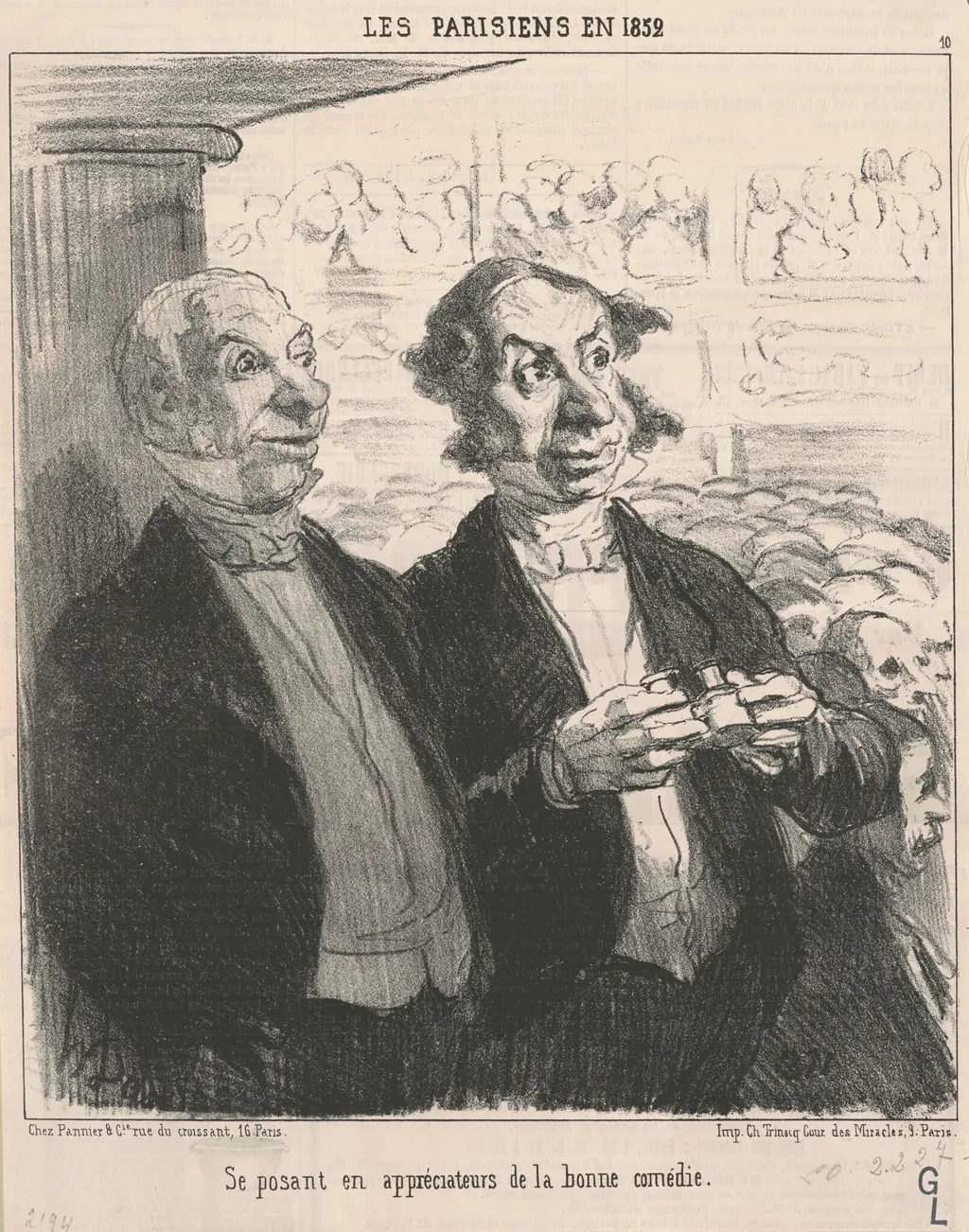 Se posant en appréciateur, by Honoré Daumier, ink, 1852