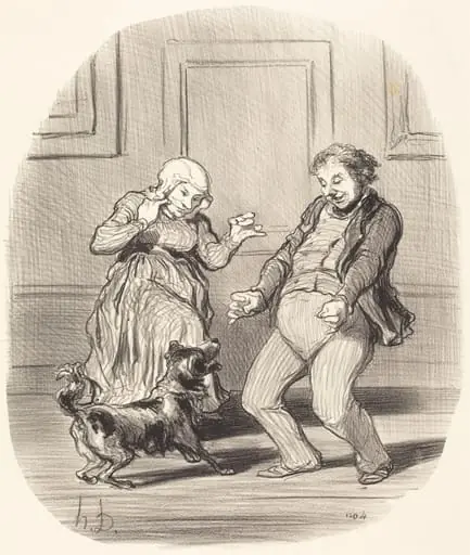 Se réjouissant... de la fin de la Canicule, by Honoré Daumier