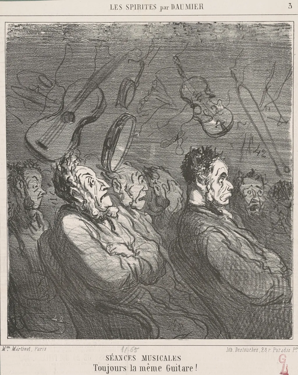 Séances musicales, by Honoré Daumier, ink, 1865
