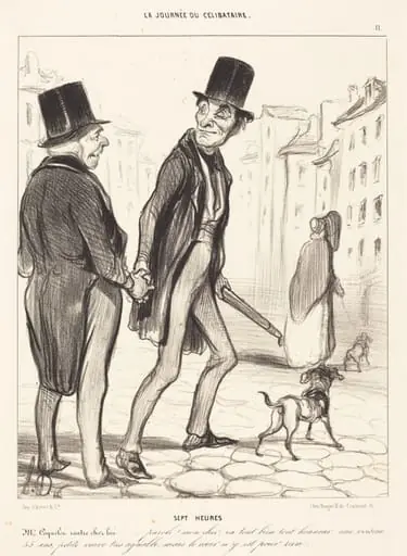 Sept heures, by Honoré Daumier