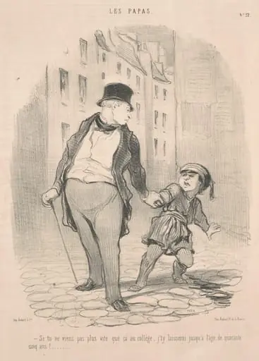 Si tu ne viens pas plus que ça au collège ..., by Honoré Daumier