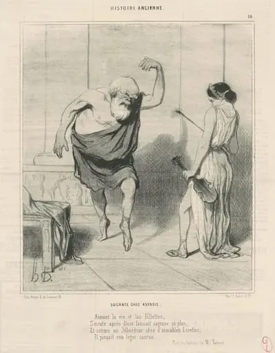 Socrate chez aspasie, by Honoré Daumier