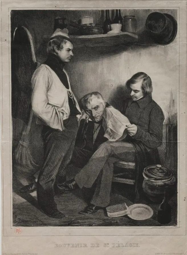 Souvenir of the Prison ot Ste. Pélagie, by Honoré Daumier, 1834