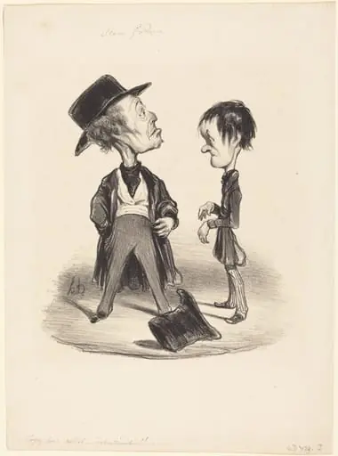 Soyez donc poli... i..., by Honoré Daumier