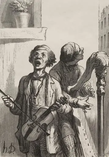 Street Singers, by Honoré Daumier