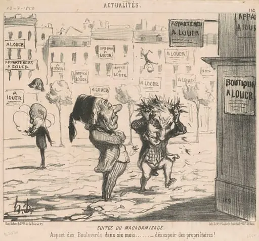 Suites du macadamisage, by Honoré Daumier