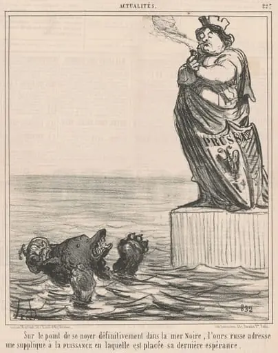 Sur le point de se noyer ..., by Honoré Daumier