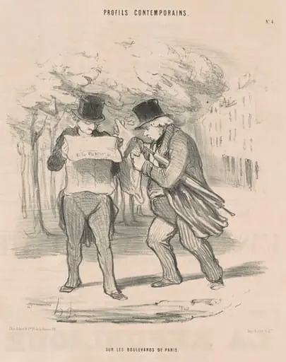 Sur les boulevards de Paris, by Honoré Daumier
