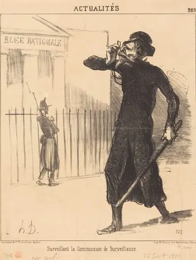 Surveillant la Commission de Surveillance, by Honoré Daumier