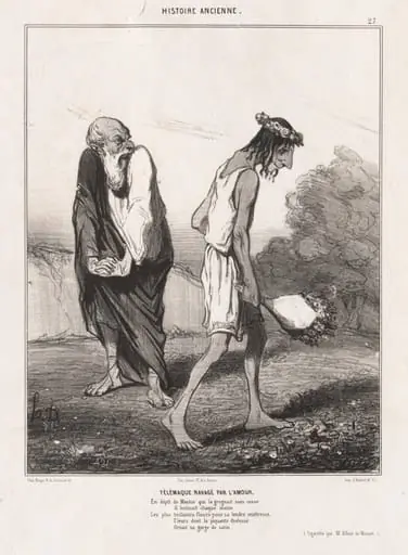 Telemachus Ravaged by Love, by Honoré Daumier