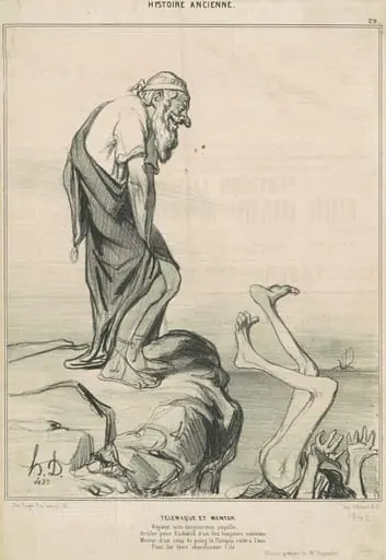 Télémaque et Mentor, by Honoré Daumier