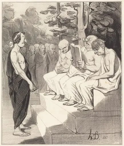 Télémaque interrogé par les sages, by Honoré Daumier