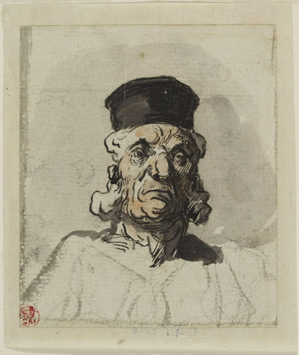 Tête de juge, by Honoré Daumier, 1854