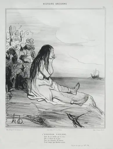 The Abandonment of Ariadne, by Honoré Daumier