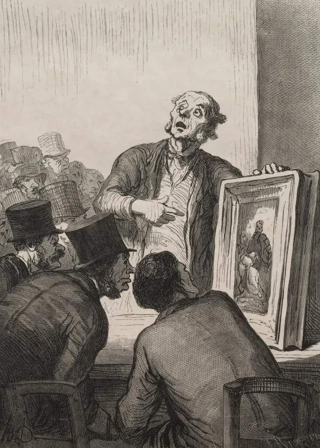 The Auction House: The Expert, by Honoré Daumier, 1863