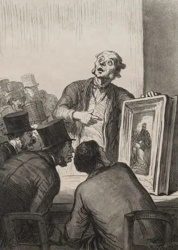 The Auction House: The Expert, by Honoré Daumier