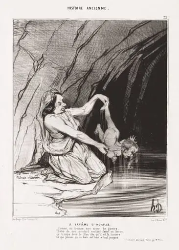 The Baptism of Achilles, by Honoré Daumier