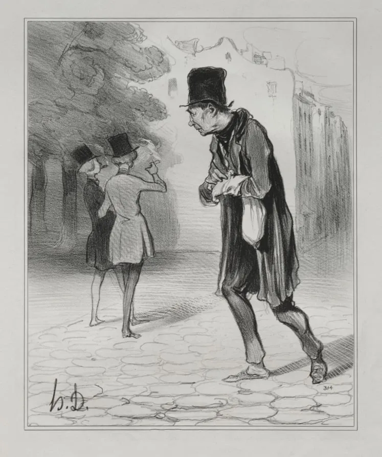 The Collector of Cigar Stubs, by Honoré Daumier, 1841