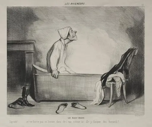 The Hot Bath, by Honoré Daumier