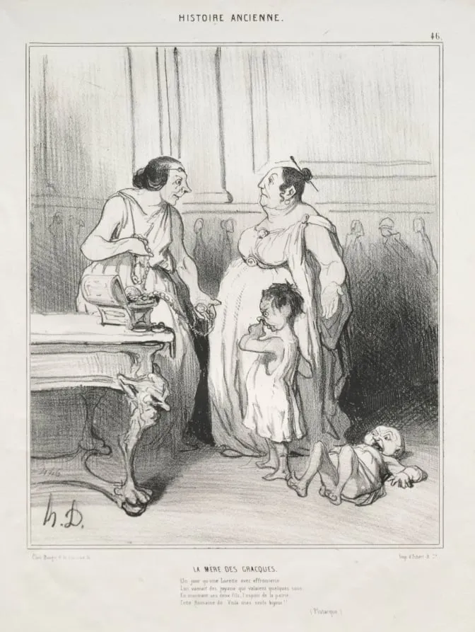 The Mother of the Gracchi, by Honoré Daumier, 1842