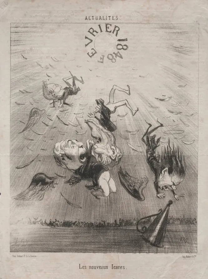 The new Icarus, by Honoré Daumier, 1850