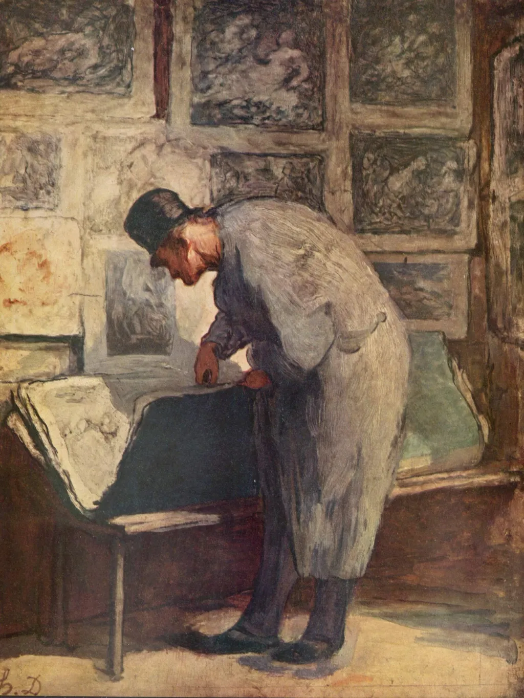 The Print Collector, by Honoré Daumier, unspecified, 1860
