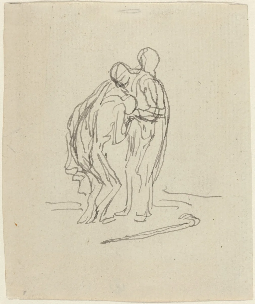 The Prodigal Son, by Honoré Daumier, ink, 1844