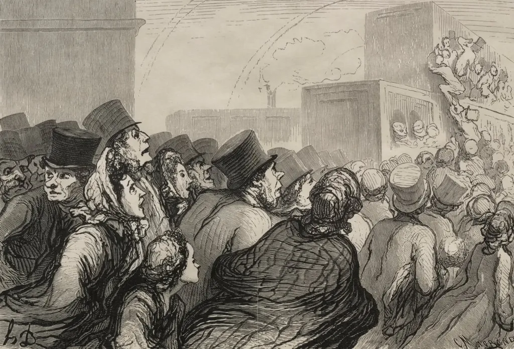 The Railway: The Sunday Excursion, by Honoré Daumier, 1862