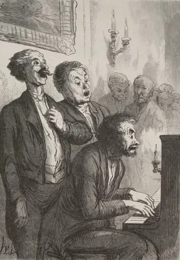 The Singers in the Salon, by Honoré Daumier