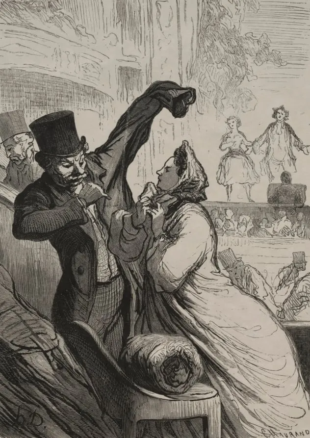 The Theatre: The Last Scene, by Honoré Daumier, 1862