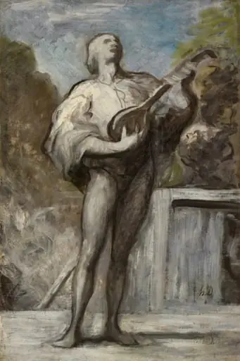 The Troubadour, by Honoré Daumier