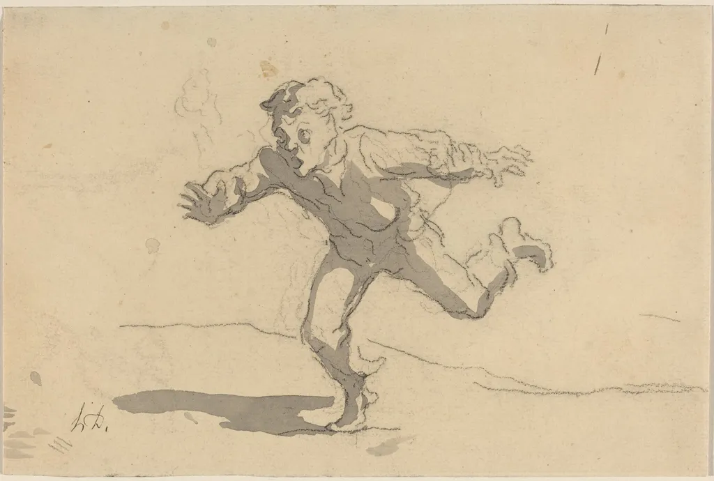 The Young Courier, by Honoré Daumier, crayon, 1844