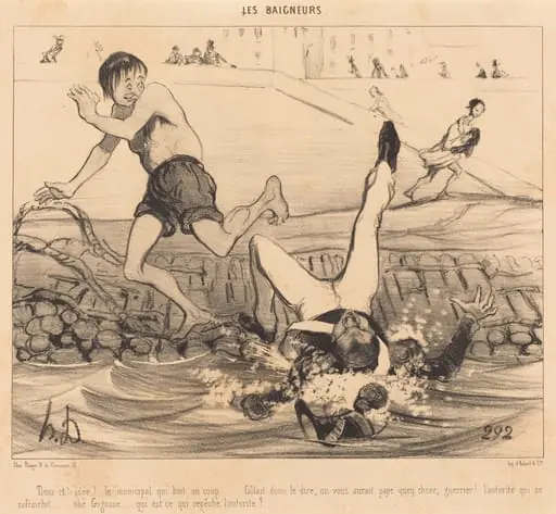 Tiens c't'idée! Le municipal qui boit un coup..., by Honoré Daumier
