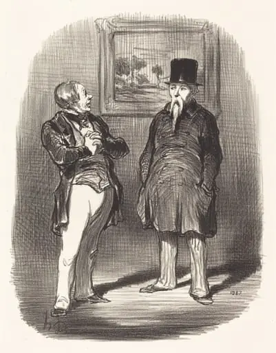 Tiens... je ne te reconnaissais pas..., by Honoré Daumier