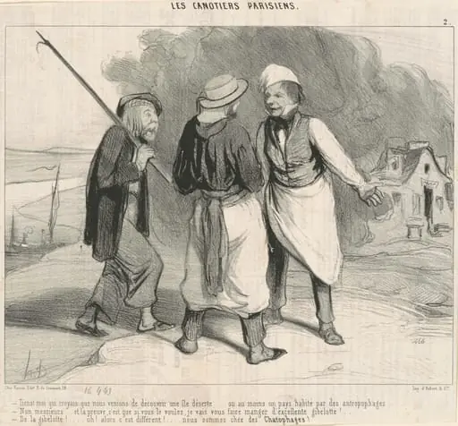 Tiens! Moi qui croyais que nous venions de découvrir ..., by Honoré Daumier