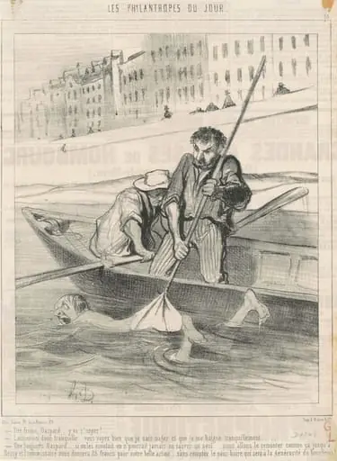 Tire ferme, Gaspard ... y va s'neyer ..., by Honoré Daumier