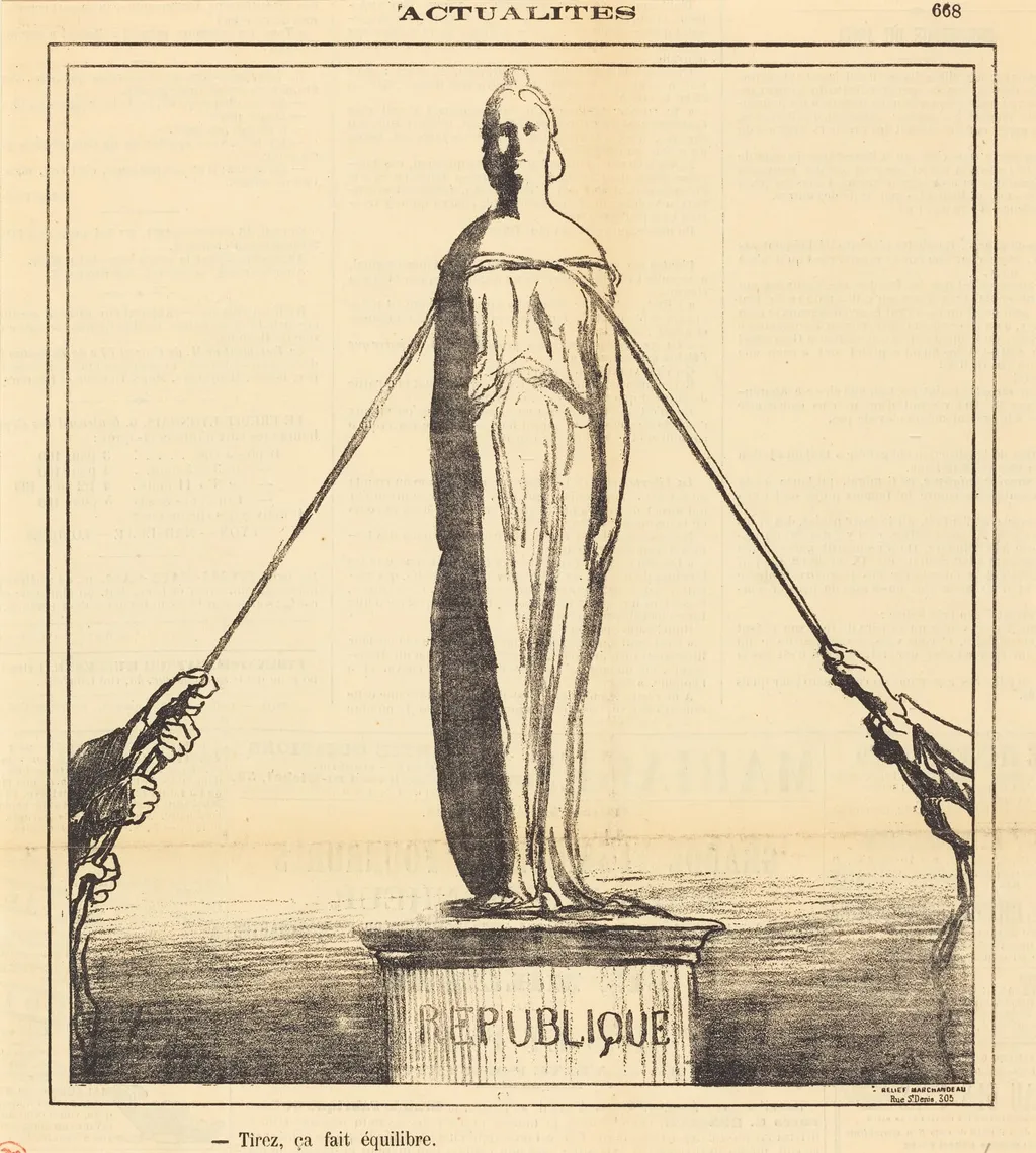 Tirez, ça fait équilibre, by Honoré Daumier, 1871