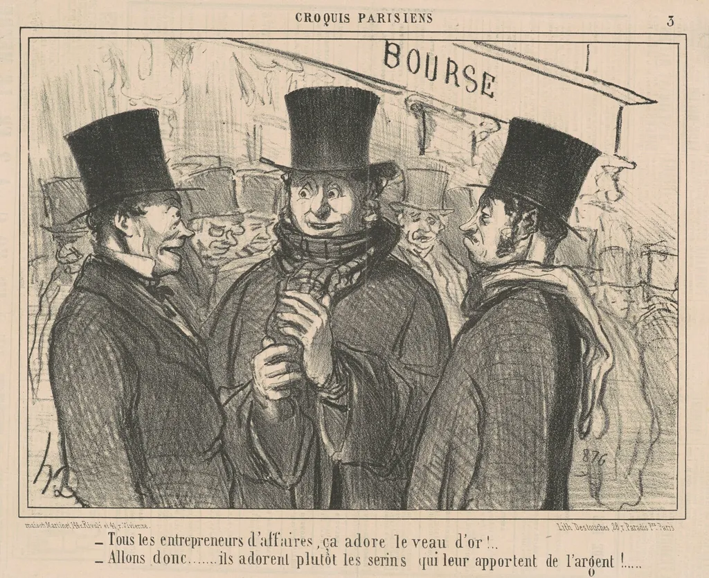 Tous les entrepreneurs d'affaires, ca adore ..., by Honoré Daumier, ink, 1856