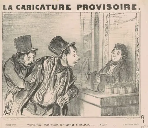 Tout est payé? Nous n'avons fait...salut, by Honoré Daumier