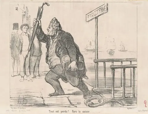 Tout est perdu! Fors la caisse, by Honoré Daumier