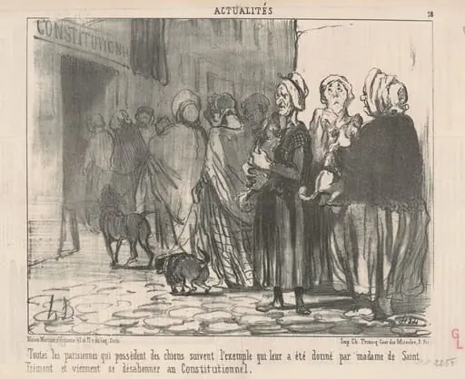 Toutes le Parisiennes qui possèdent des chiens ..., by Honoré Daumier