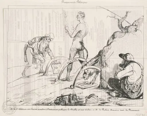 Traquenards politiques, by Honoré Daumier