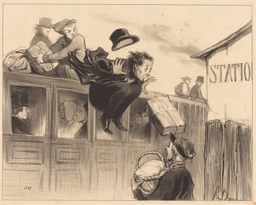 Trente secondes de station, by Honoré Daumier