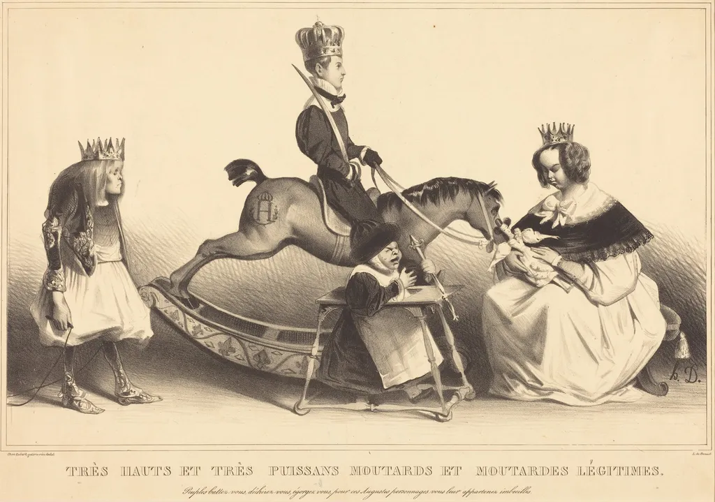 Très hauts et très puissans moutards et moutardes légitimes, by Honoré Daumier, ink, 1834